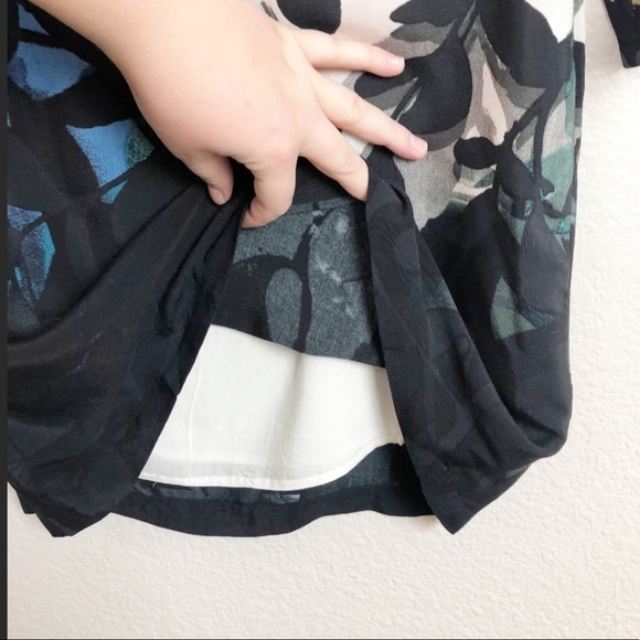 Anthro Maeve Shaded Forest Split Sleeve Dress Size XS - Picture 4 of 8